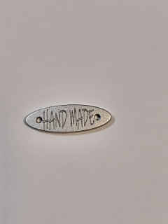 Hand Made 30x10mm stříbro plast