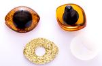 Bezpečnostní oči 3D 28,5 x 23,5 mm glitrová oranžová