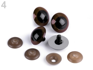 Bezpečnostní oči 26mm hnědé 2ks
