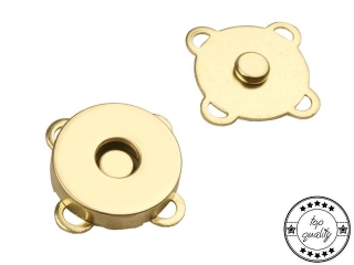 Magnetické zapínání 18mm ZLATÁ našívací 