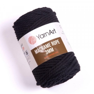 Rope 3mm 750 černá 