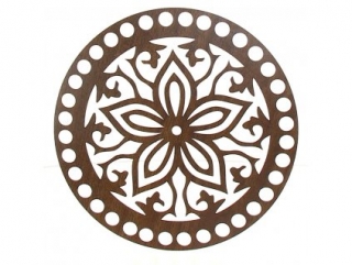 Víko 15cm kytka Walnut