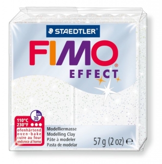 FIMO EFFECT 052 bílá se třpytkami