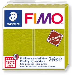 FIMO EFFECT LEATHER 519 olivová zelená