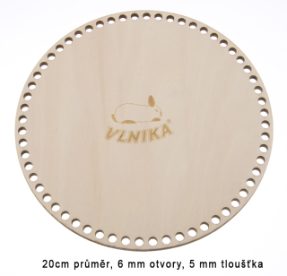 Dno 20cm kruh bříza 6mm - skladem 4ks