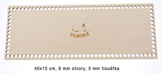 Dno 40x15cm obdélník bříza 8mm - skladem 1ks