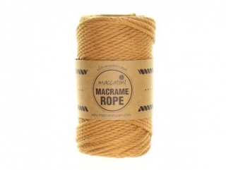 Rope 4mm hořčicově žlutá sari