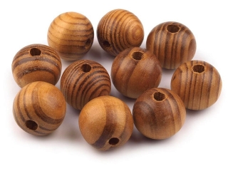 Dřevěný korálek 20mm borovice střední