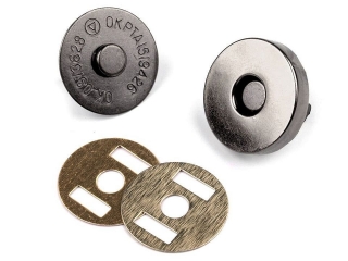 Magnetické zapínání 18mm NIKL ČERNÝ buldok 