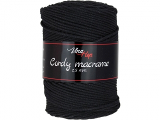 Cordy Macrame 8001 černá 2,5mm
