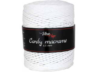Cordy Macrame 8002 bílá 2,5mm