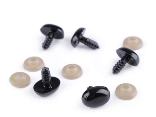 Bezpečnostní oči 11x15mm černý ovál