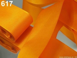 Stuha taftová šíře 40 mm 617 oranžová