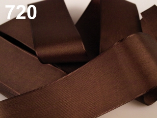Stuha taftová šíře 40 mm 720 hnědá tmavá